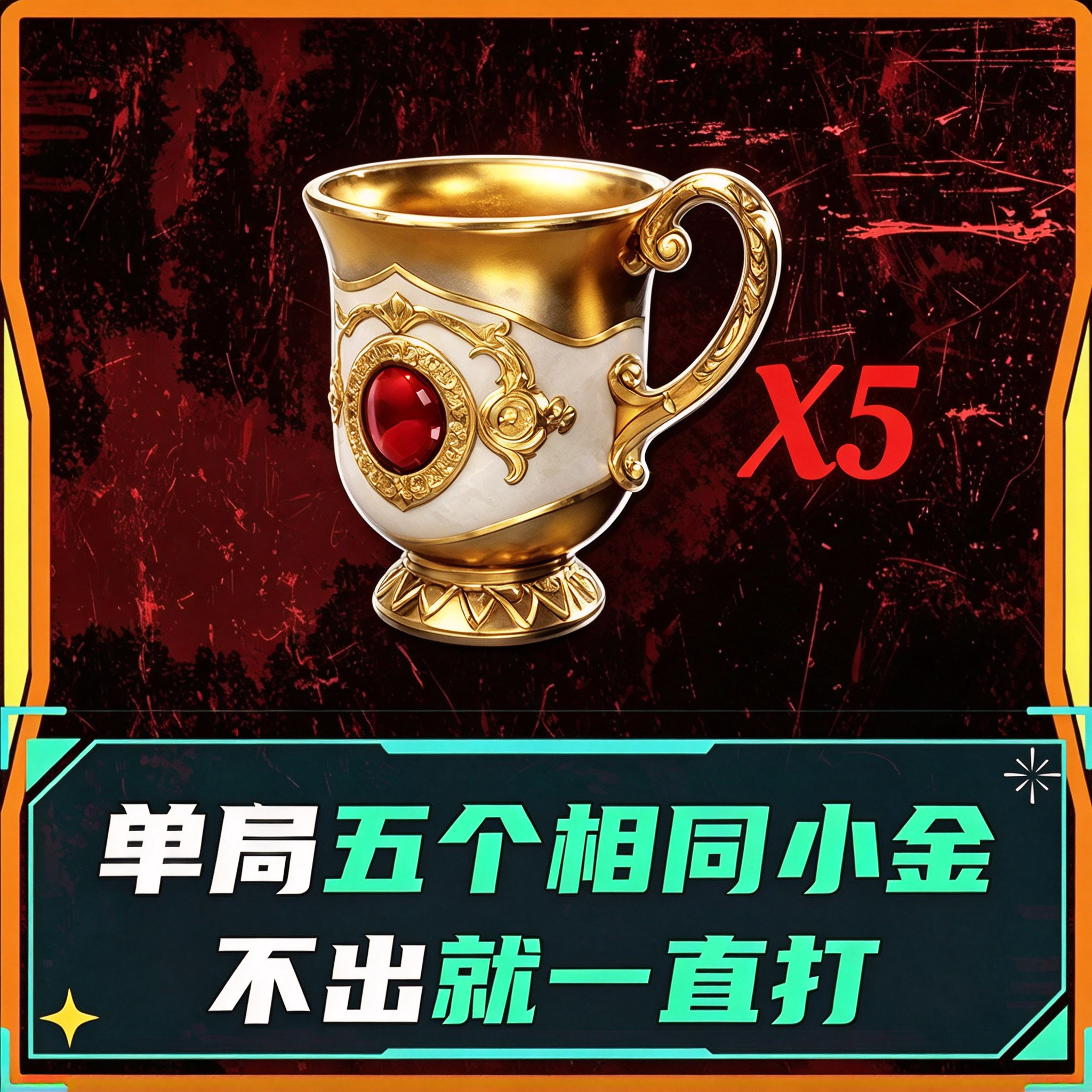 单局五个相同小金