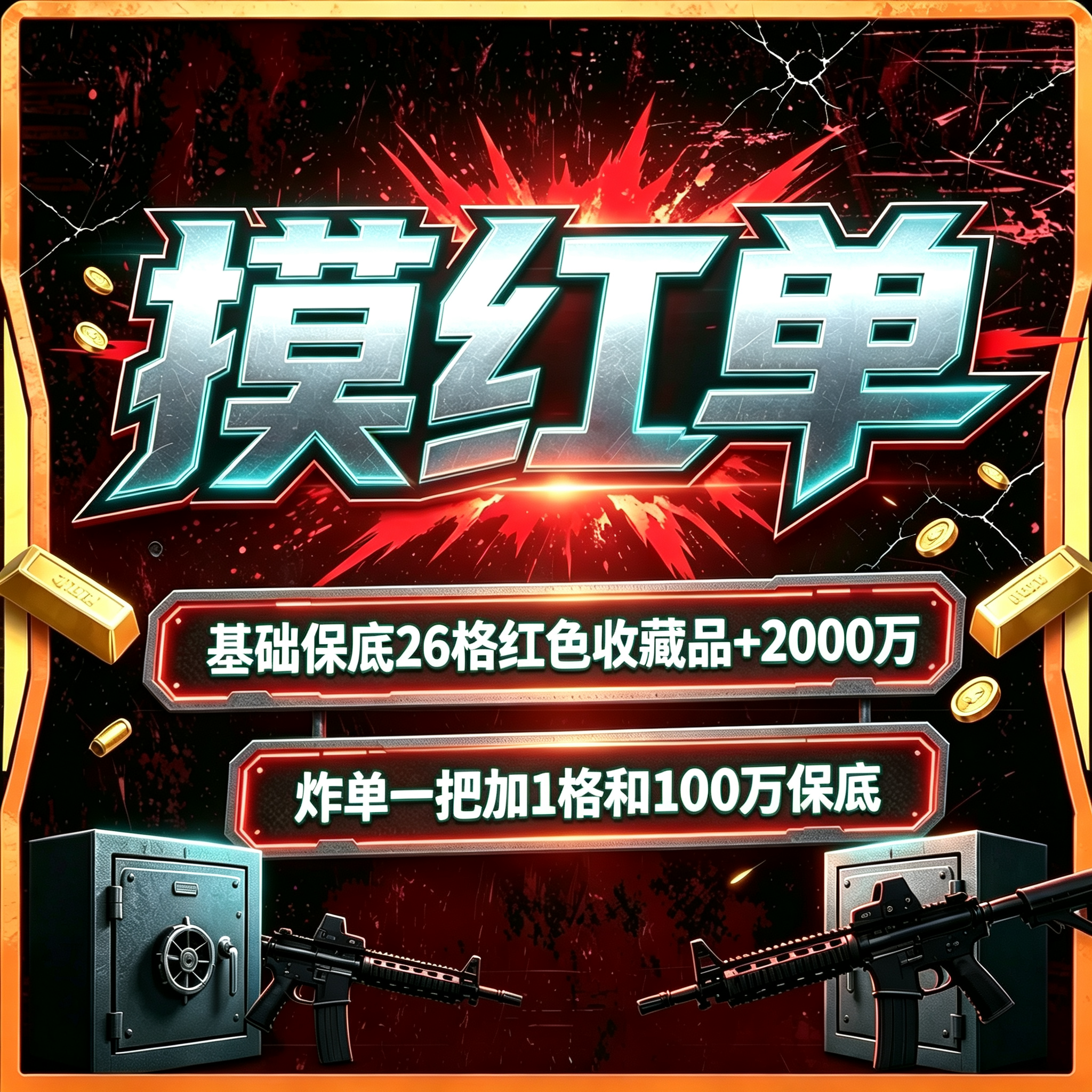 基础保底26格红十2000w